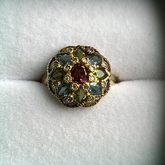 EFFY Gold Ring with Precious Stones - Picture 7 of 8